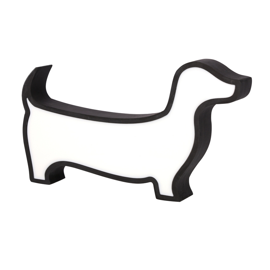 LED Lapsi Pöytälamppu DOG LED/12W/230V musta
