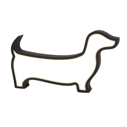 LED Lapsi Pöytälamppu DOG LED/12W/230V musta