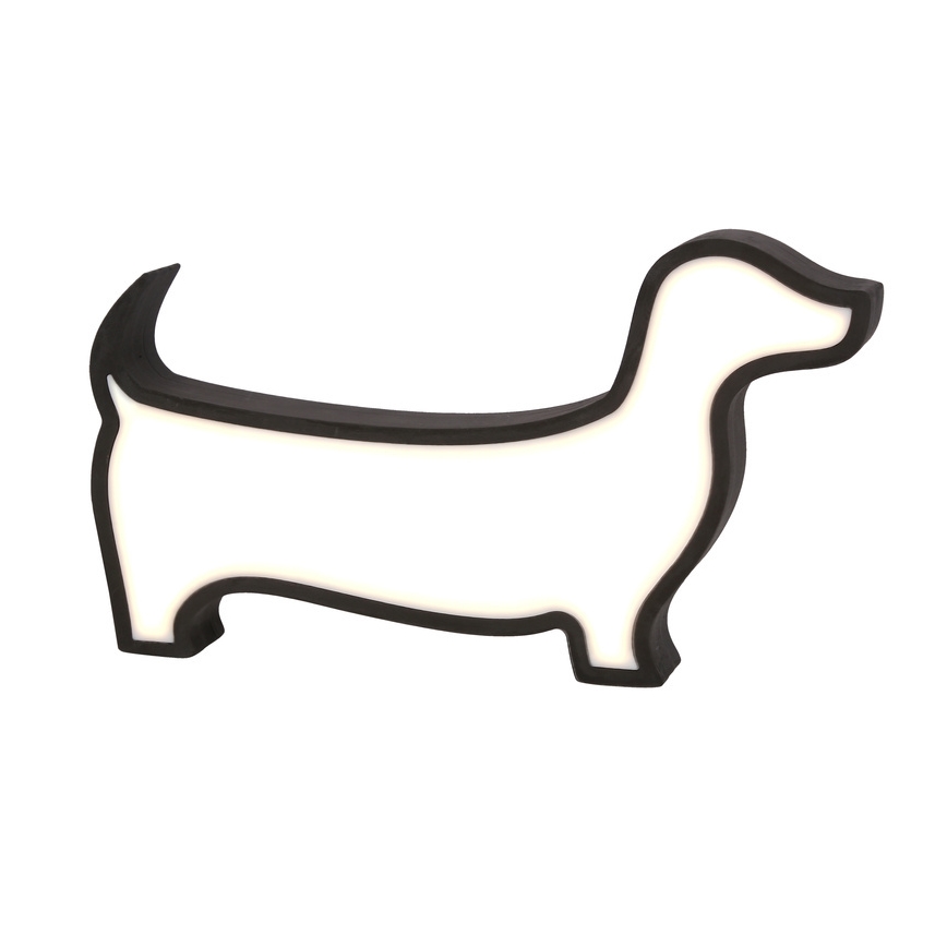 LED Lapsi Pöytälamppu DOG LED/12W/230V musta