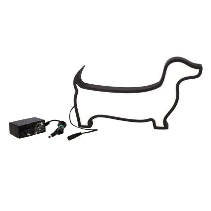 LED Lapsi Pöytälamppu DOG LED/12W/230V musta