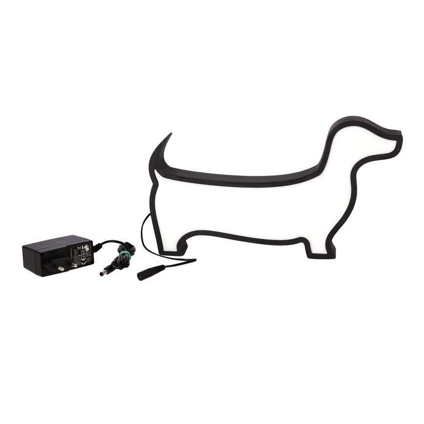 LED Lapsi Pöytälamppu DOG LED/12W/230V musta