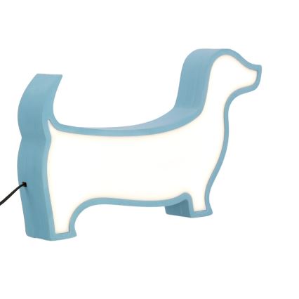 LED Lapsi Pöytälamppu DOG LED/12W/230V sininen