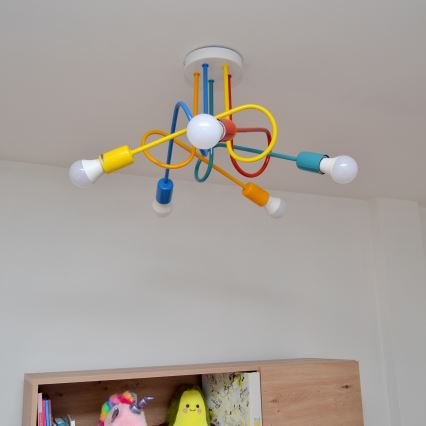 LED Lasten kattokruunu johdossa OXFORD 5xE27/15W/230V