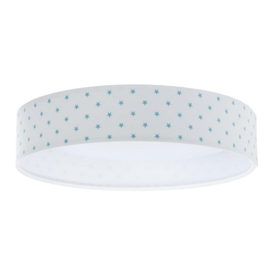 LED Lasten kattovalaisin GALAXY KIDS LED/24W/230V tähdet valkoinen/turkoosi