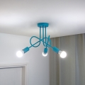 LED lasten pinta-asennettava kattokruunu OXFORD 3xE27/15W/230V sininen