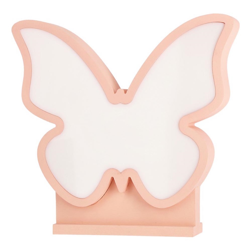 LED Lasten pöytälamppu BUTTERFLY LED/14W/230V vaaleanpunainen