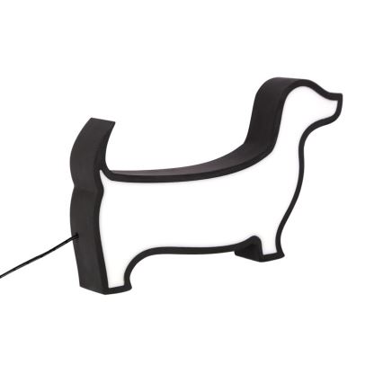 LED lasten pöytälamppu DOG LED/12W/230V musta