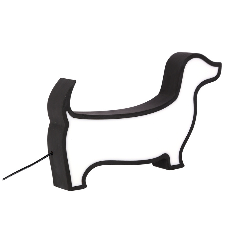 LED lasten pöytälamppu DOG LED/12W/230V musta