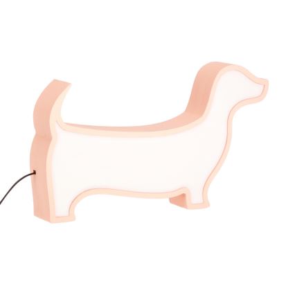 LED Lasten pöytälamppu DOG LED/12W/230V, vaaleanpunainen