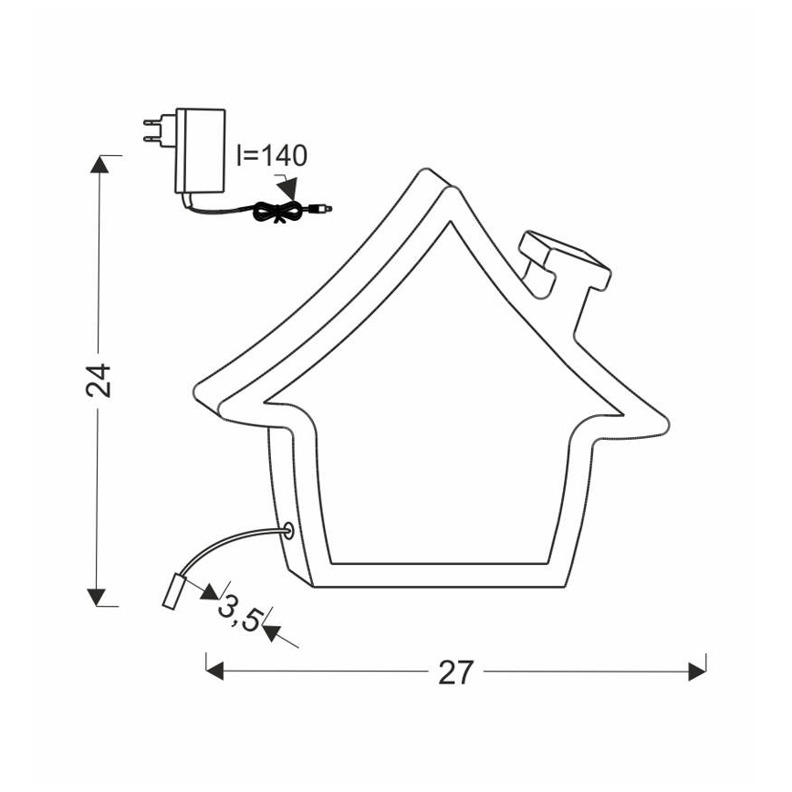 LED lasten pöytälamppu HOUSE LED/10W/230V sininen