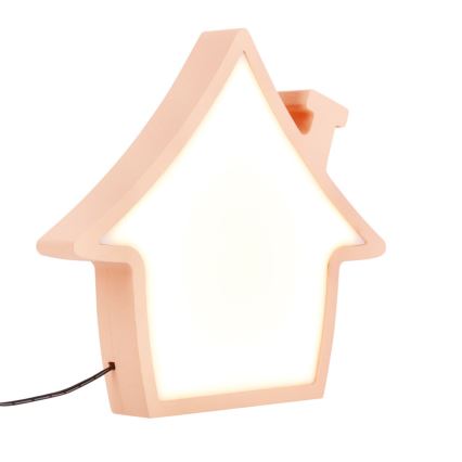 LED Lasten pöytälamppu HOUSE LED/10W/230V vaaleanpunainen