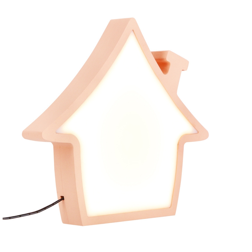 LED Lasten pöytälamppu HOUSE LED/10W/230V vaaleanpunainen