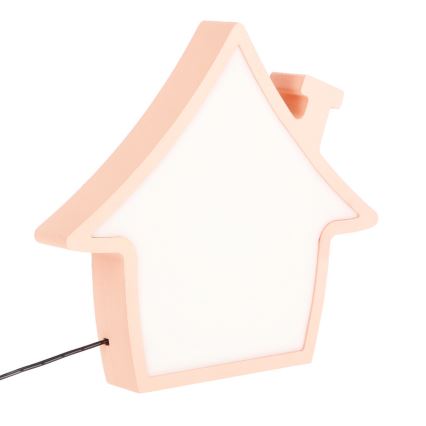 LED Lasten pöytälamppu HOUSE LED/10W/230V vaaleanpunainen