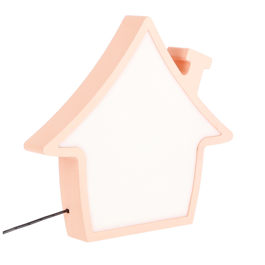LED Lasten pöytälamppu HOUSE LED/10W/230V vaaleanpunainen
