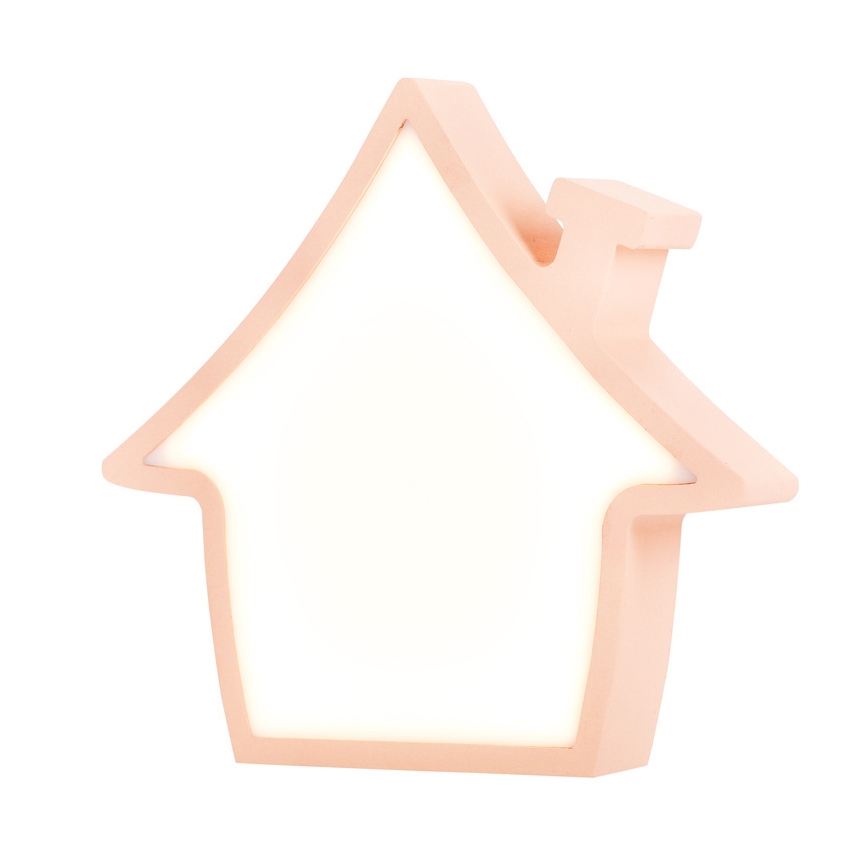 LED Lasten pöytälamppu HOUSE LED/10W/230V vaaleanpunainen