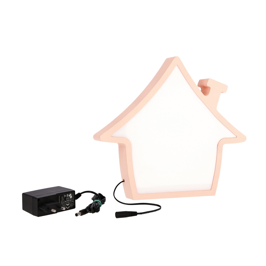 LED Lasten pöytälamppu HOUSE LED/10W/230V vaaleanpunainen