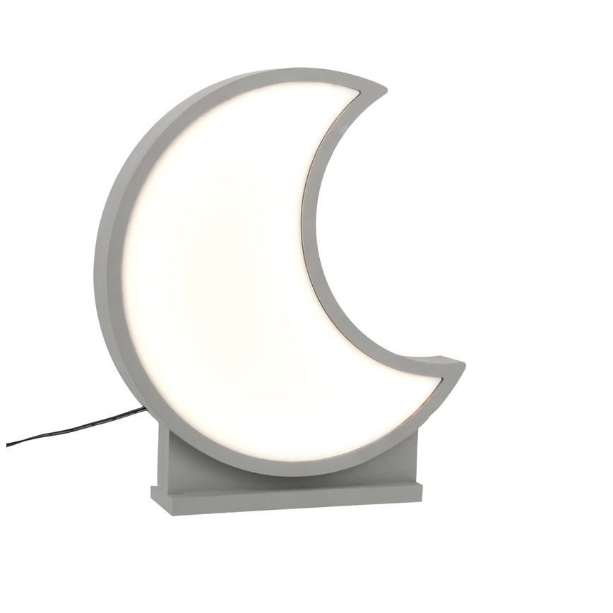 LED Lasten pöytälamppu MOON LED/12W/230V harmaa