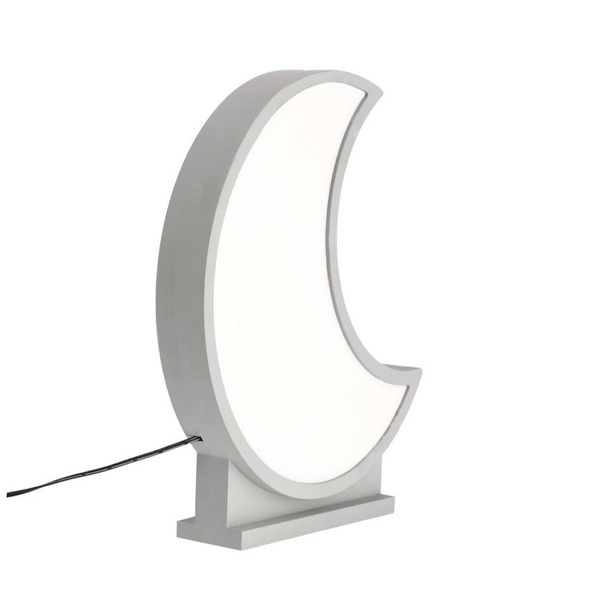 LED Lasten pöytälamppu MOON LED/12W/230V harmaa