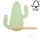 LED Lasten seinävalaisin hyllyllä CACTUS LED/4W/230V vihreä/puu - FSC-sertifioitu
