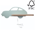 LED Lasten seinävalaisin hyllyllä CAR LED/5W/230V vihreä/puu - FSC-sertifioitu