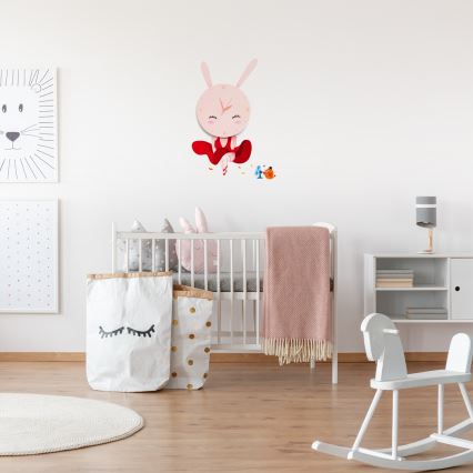 LED-lasten seinävalaisin kellolla LED / 1W / 3xAAA jänis