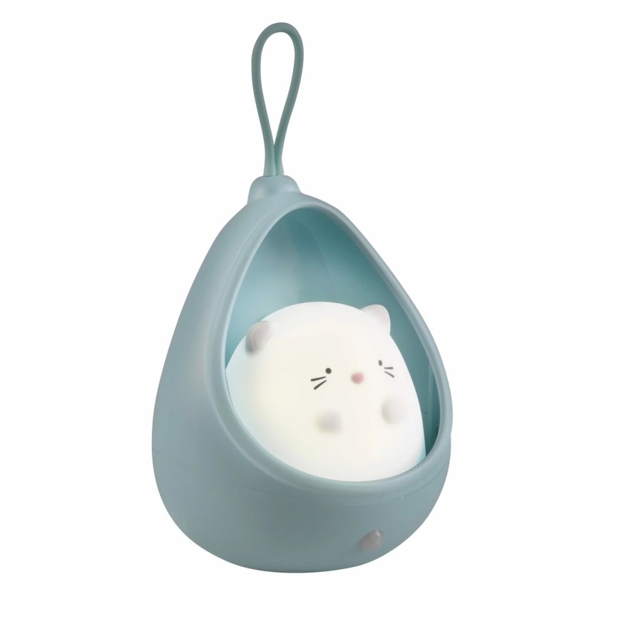 LED Lasten suuntaus kevyt anturilla KITTY LED/0,5W/5V USB 1200 mAh sininen