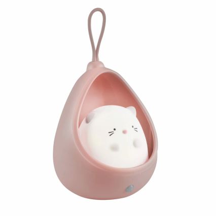 LED Lasten suuntaus kevyt anturilla KITTY LED/0,5W/5V USB 1200 mAh vaaleanpunainen