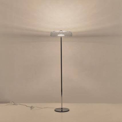 LED-lattiavalaisin LED/10W/230V 3000K kiiltävä kromi