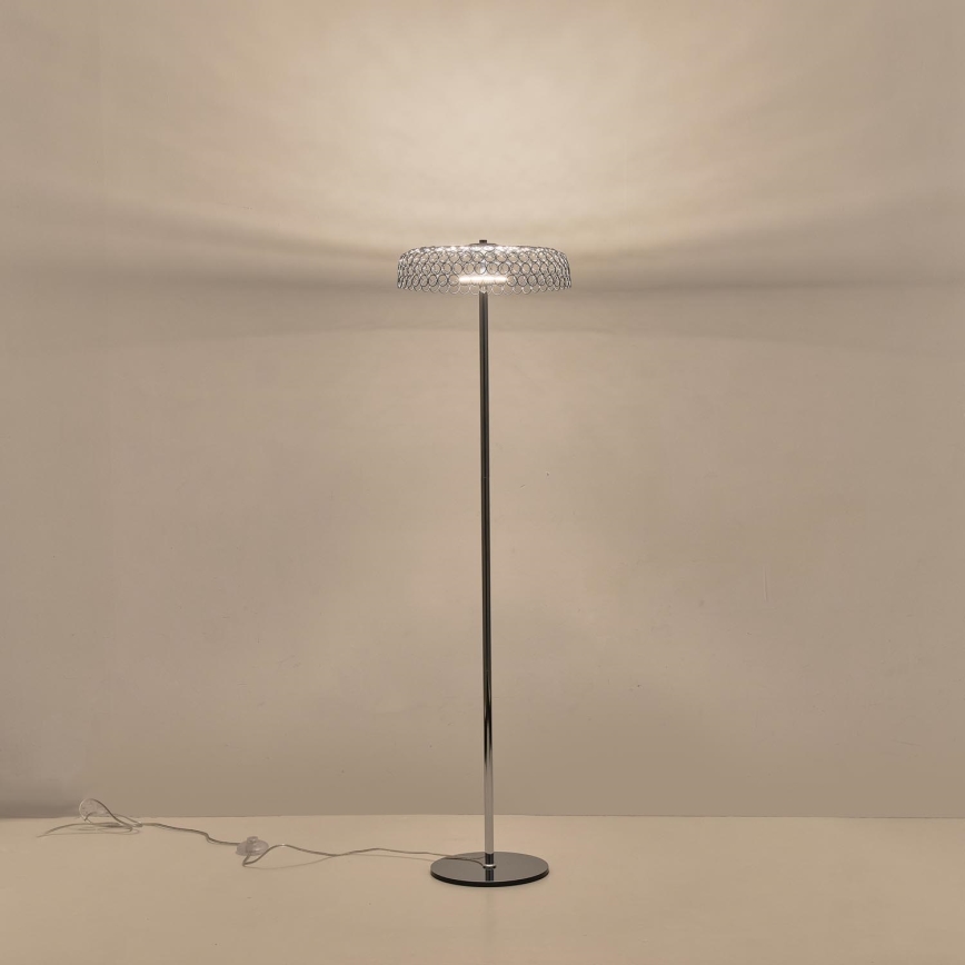 LED-lattiavalaisin LED/10W/230V 3000K kiiltävä kromi