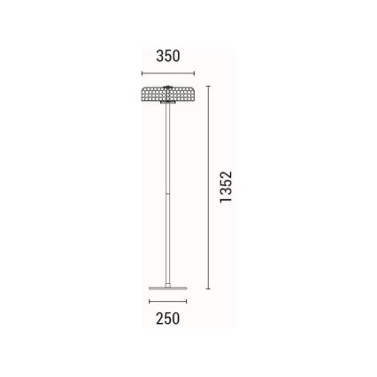 LED-lattiavalaisin LED/10W/230V 3000K kiiltävä kromi