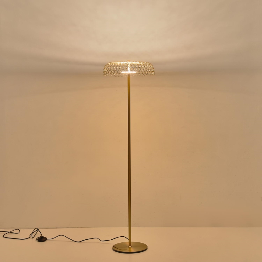 LED-lattiavalaisin LED/10W/230V 3000K kulta