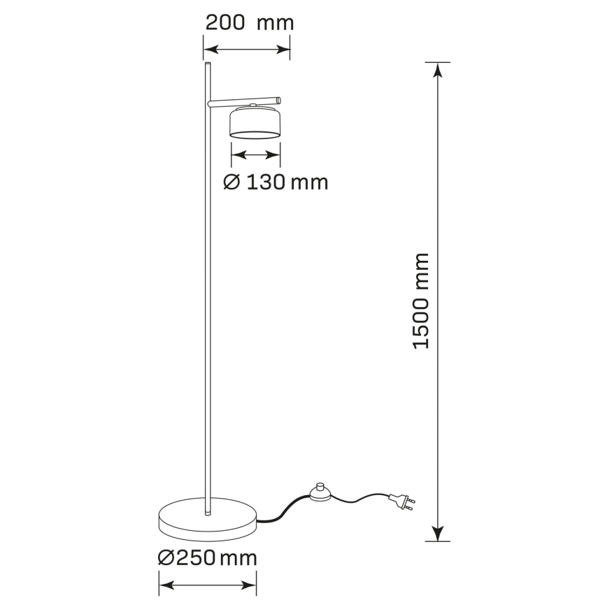 LED-lattiavalaisin OFELIA 1xGX53/6W/230V musta/savunharmaa