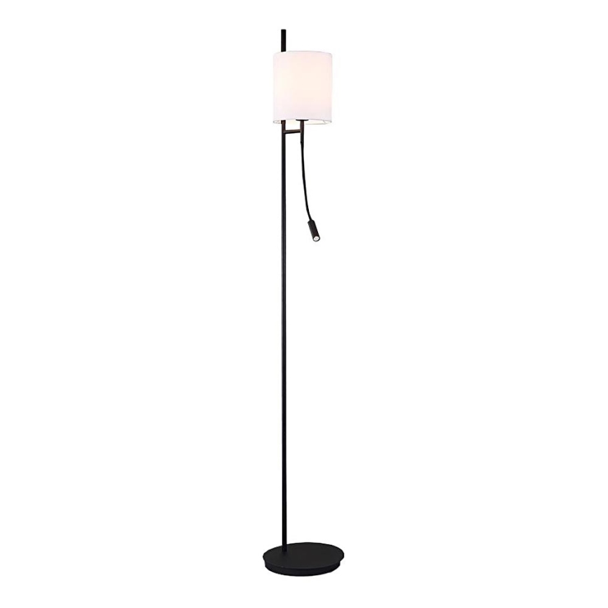 LED-lattiavalaisin TOKYO 1xE27/40W/230V + LED/3W musta/valkoinen
