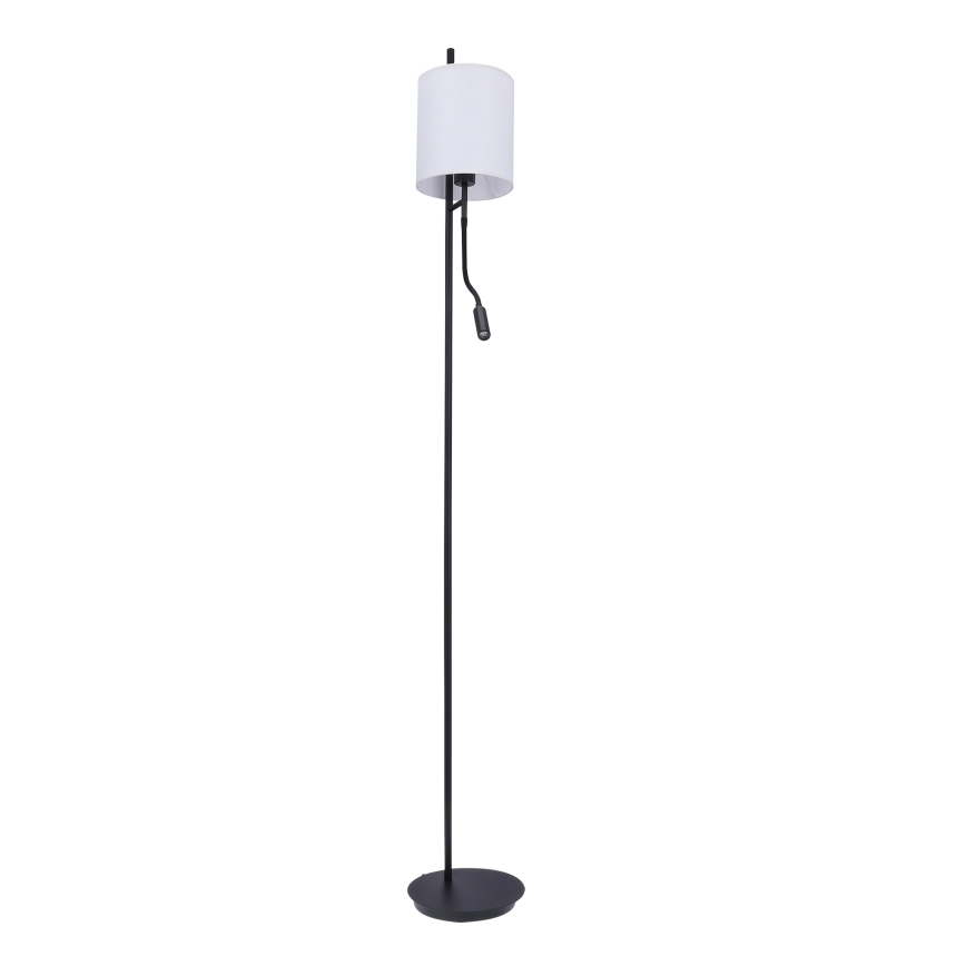 LED-lattiavalaisin TOKYO 1xE27/40W/230V + LED/3W musta/valkoinen
