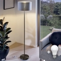 LED-lattiavalaisin TUNJA 1xE27/20W/230V halkaisija 30 cm musta/harmaa