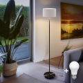 LED-lattiavalaisin TUNJA 1xE27/20W/230V halkaisija 30 cm musta/valkoinen