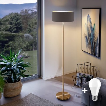 LED-lattiavalaisin TUNJA 1xE27/20W/230V halkaisija 38 cm kullanvärinen/ruskea