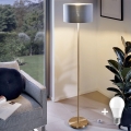 LED-lattiavalaisin TUNJA 1xE27/20W/230V Ø 38 cm kulta/harmaa