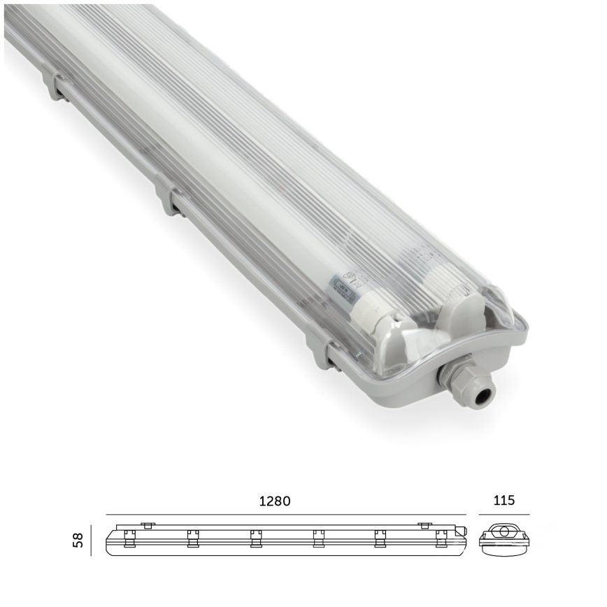 LED-loistelamppu T8 2xG13/18W/230V 4000K IP65