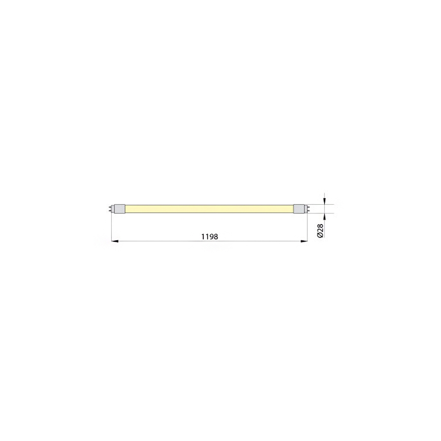 LED-loisteputki ECOSTER T8 G13/18W/230V 3000K 119,8 cm
