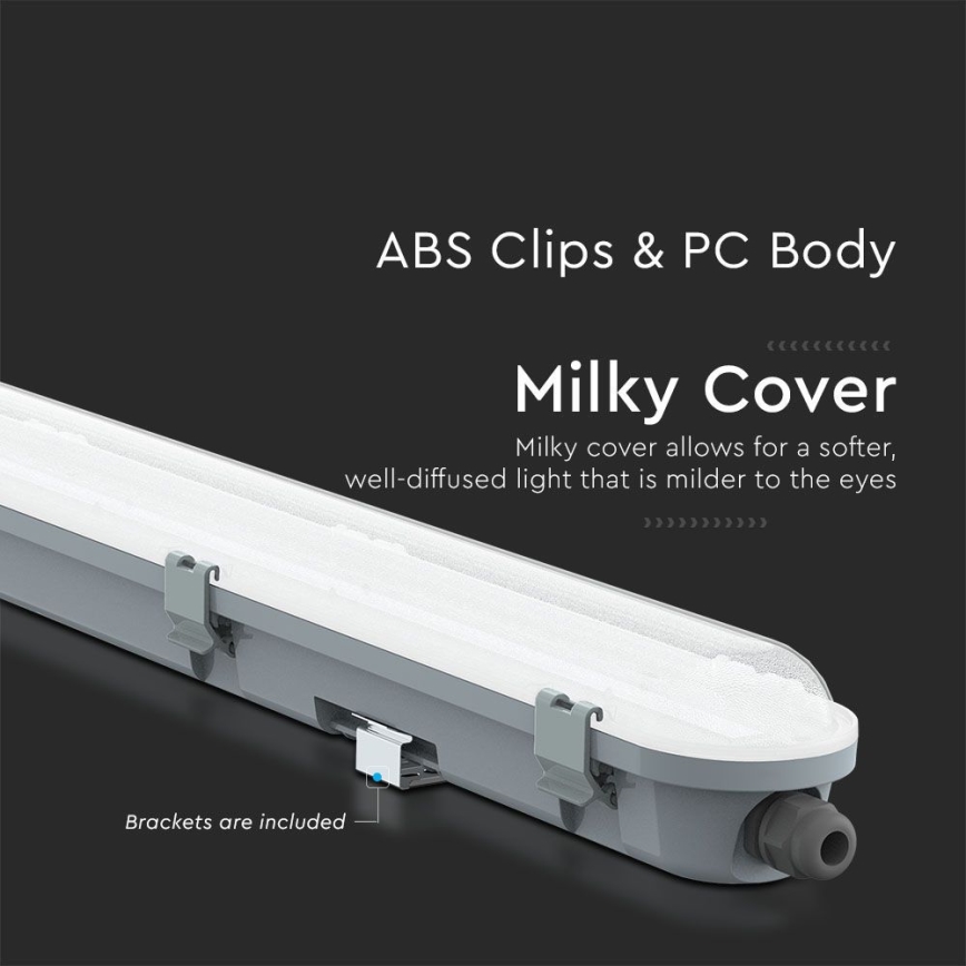 LED-loisteputkivalaisin SAMSUNG-LED-sirulla/18W/230V 6500K IP65 60 cm