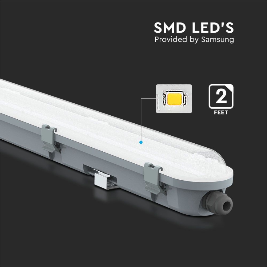 LED-loisteputkivalaisin SAMSUNG-LED-sirulla/18W/230V 6500K IP65 60 cm