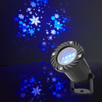LED lumihiutaleprojektori joulu ulkokäyttöön 5W/230V IP44