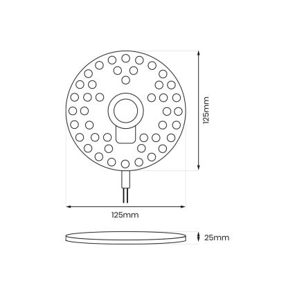 LED Magneettimoduuli LED/12W/230V halkaisija 12,5 cm 3000K