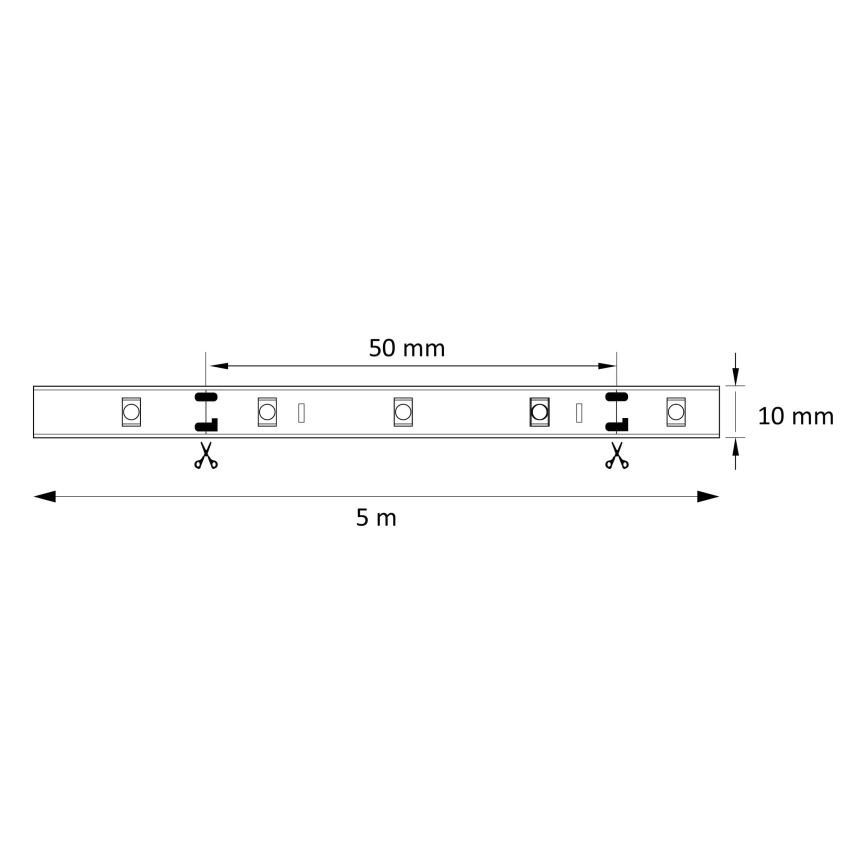 LED-nauha 5m 28W/12V IP20 6500K