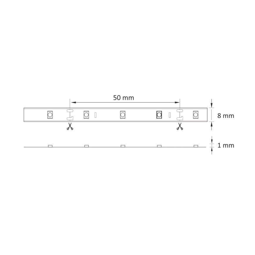 LED-nauha 5m LED/10W/12V IP20 6500K