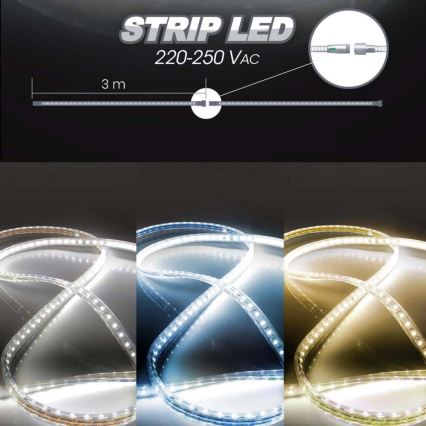 LED-nauha EASY CONNECT LED/14,4W/230V 3m IP67 sininen