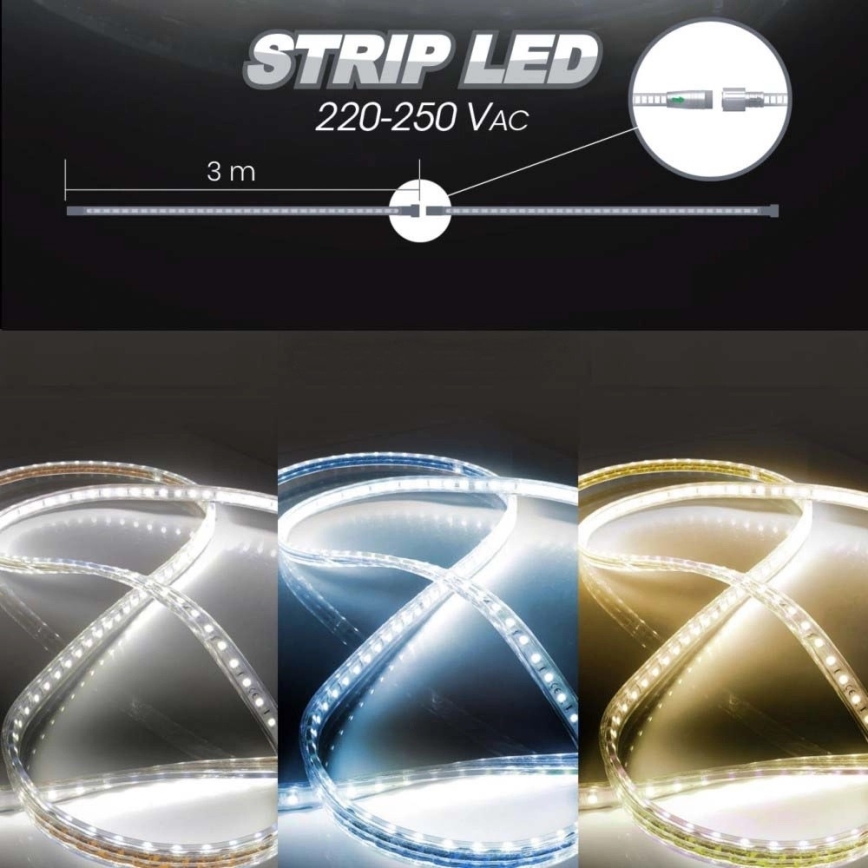 LED-nauha EASY CONNECT LED/14,4W/230V 3m IP67 sininen