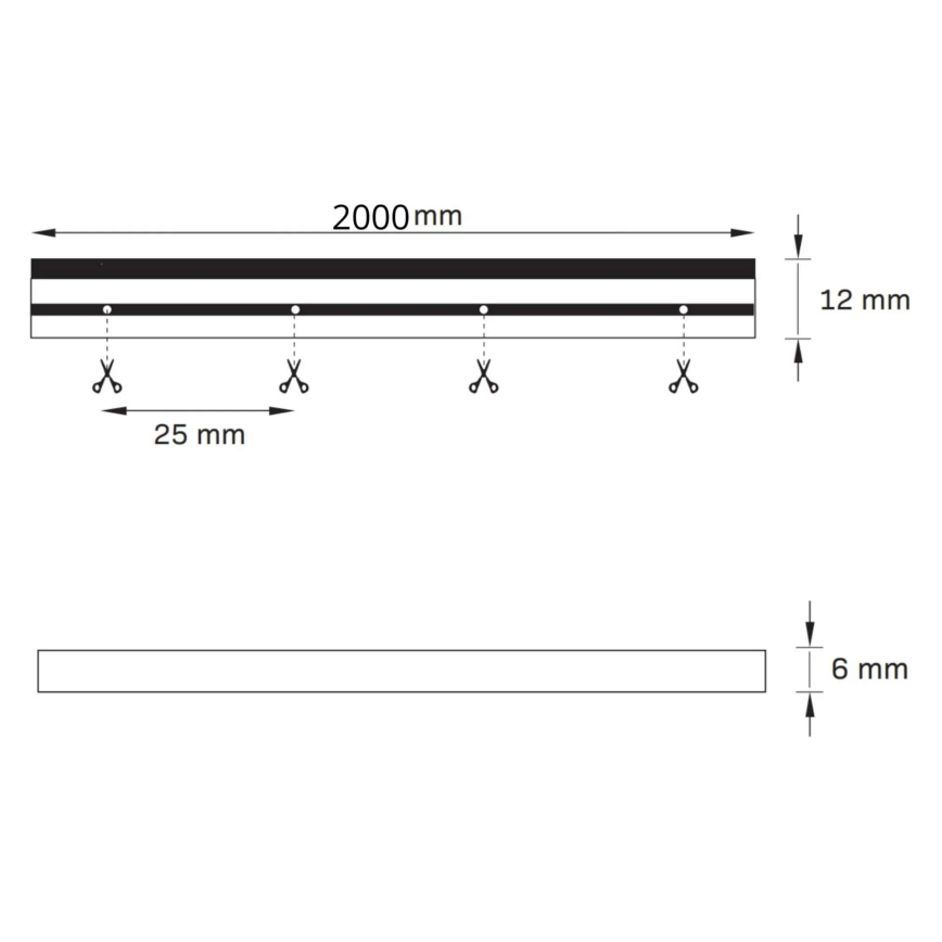 LED-nauha NEON 2 m LED/17W/12V IP65 oranssi