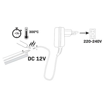 LED-nauha NEON 2 m LED/17W/12V IP65 oranssi